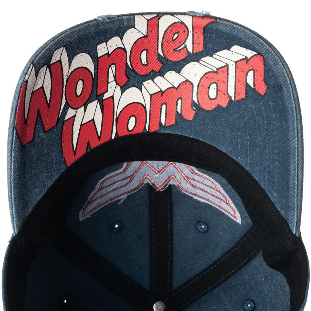 BioWorld Socks & Tees Wonder Woman Distressed Hat