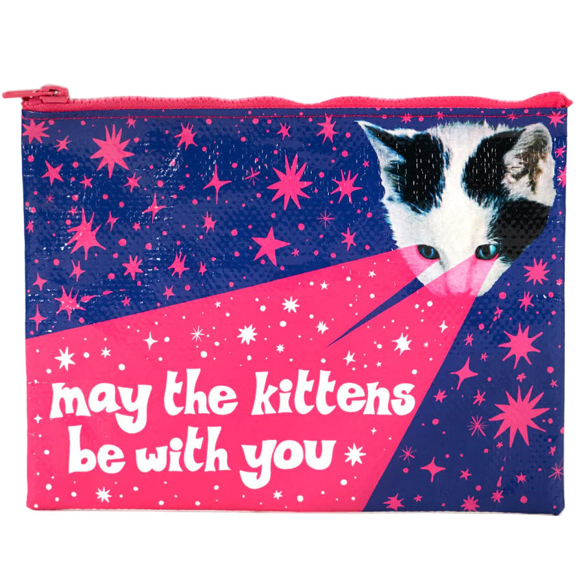 Blue Q Bags & Pouches May the Kittens Be With You Zipper Pouch