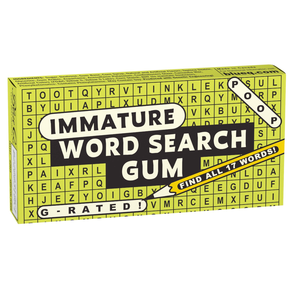 Blue Q Candy Immature Word Search Gum