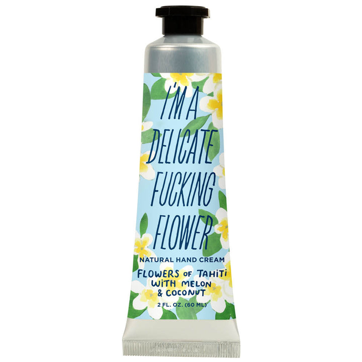 Blue Q Personal Care Flowers of Tahiti with Melon & Coconut Hand Cream - I'm a Delicate F*cking Flower