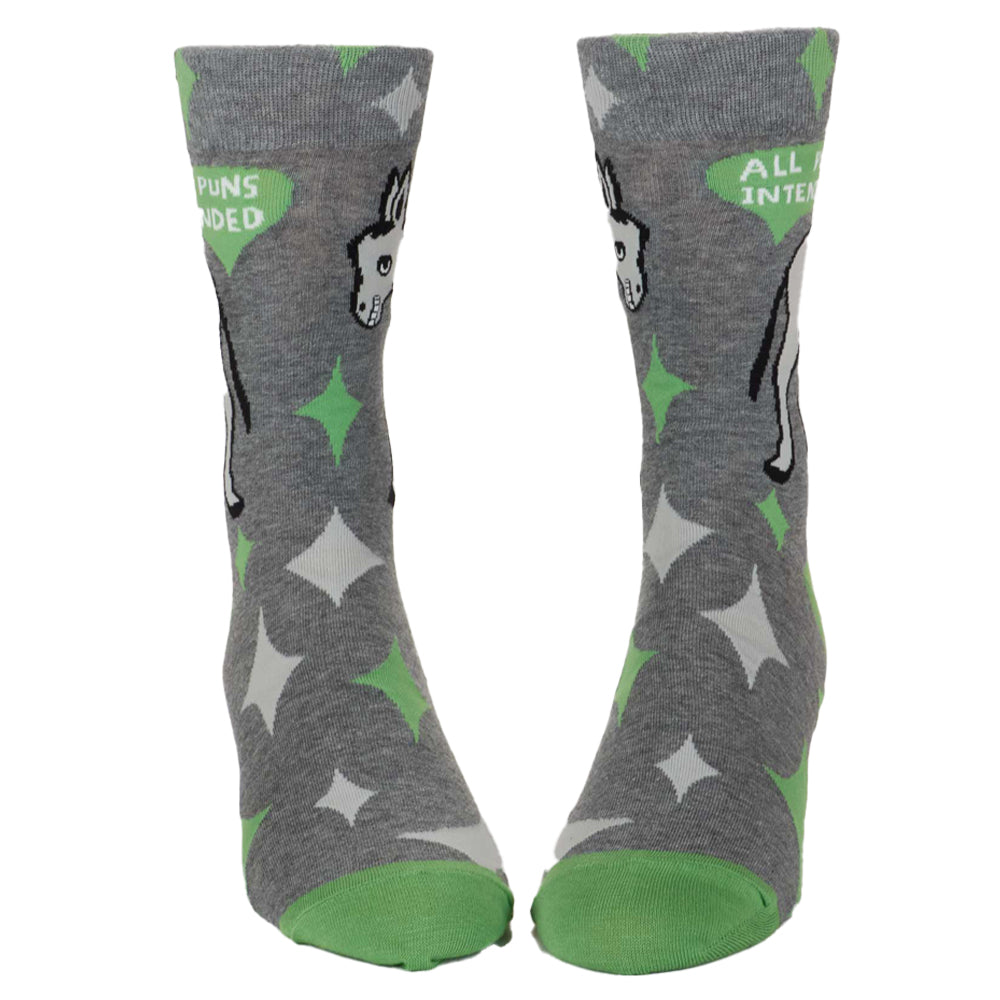 Blue Q Socks & Tees All Puns Intended Men's Socks