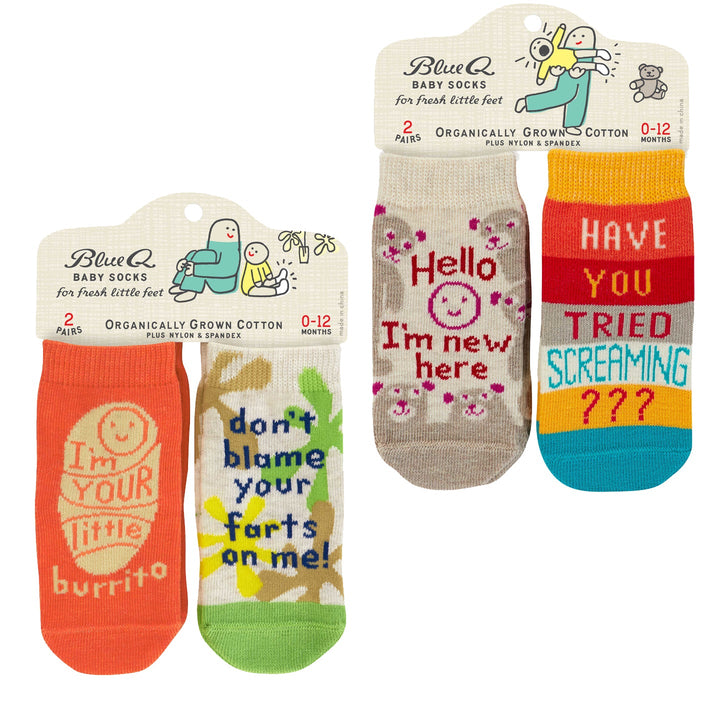 Blue Q Socks & Tees Baby Socks