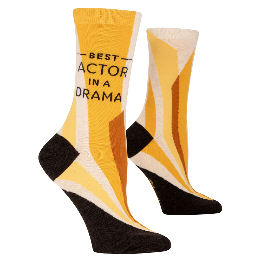 Blue Q Socks & Tees Best Actor In A Drama Women's Crew Socks