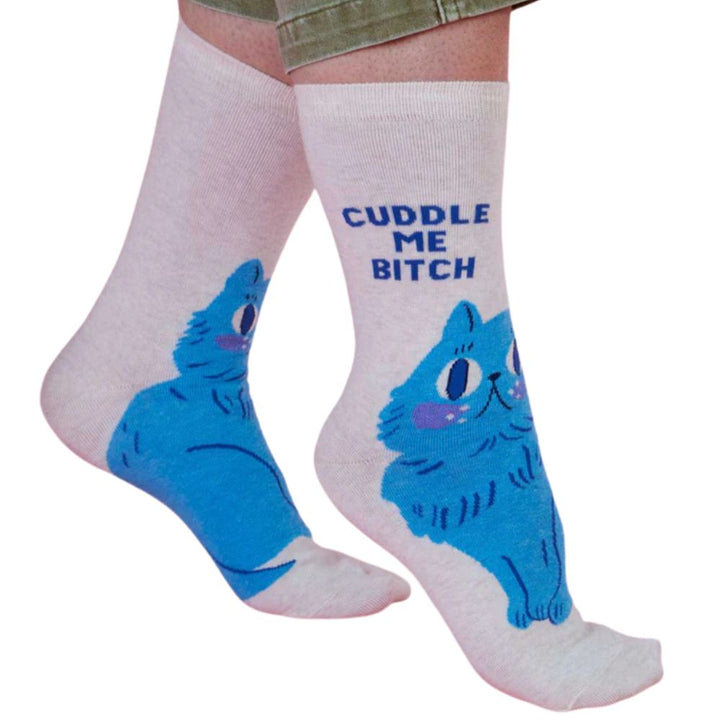 Blue Q Socks & Tees Cuddle Me Crew Socks
