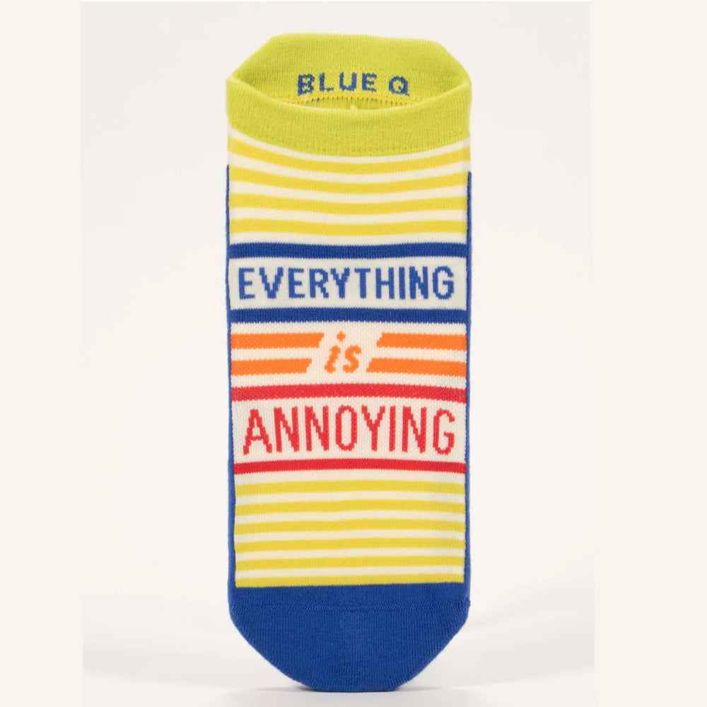 Blue Q Socks & Tees Everything is Annoying Sneaker Socks
