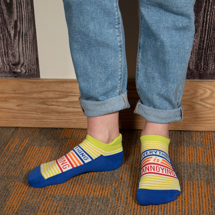 Blue Q Socks & Tees Everything is Annoying Sneaker Socks