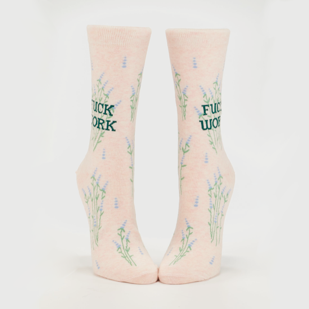 Blue Q Socks & Tees Fuck Work Crew Socks
