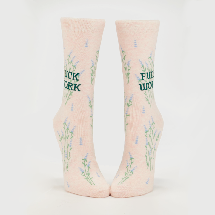 Blue Q Socks & Tees Fuck Work Crew Socks