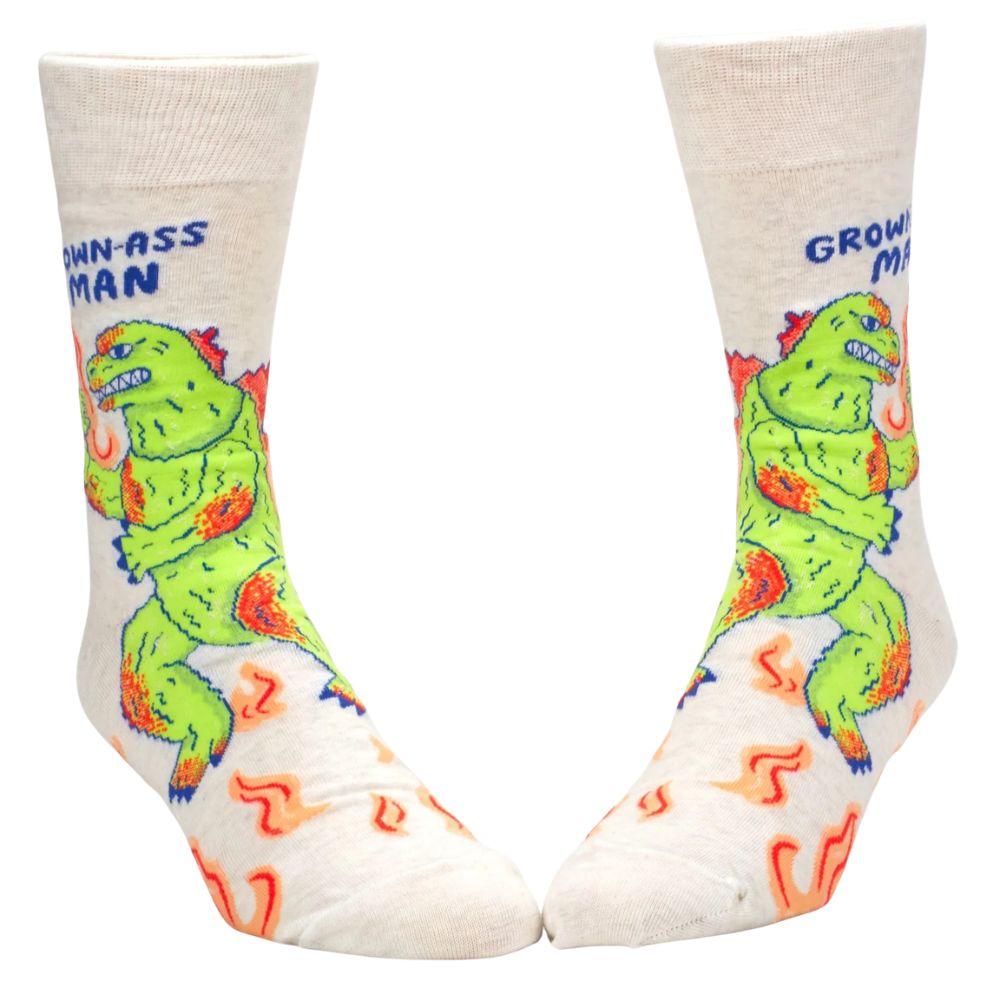 Blue Q Socks & Tees Grown-Ass Man Men's Socks