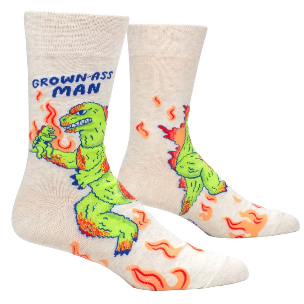 Blue Q Socks & Tees Grown-Ass Man Men's Socks