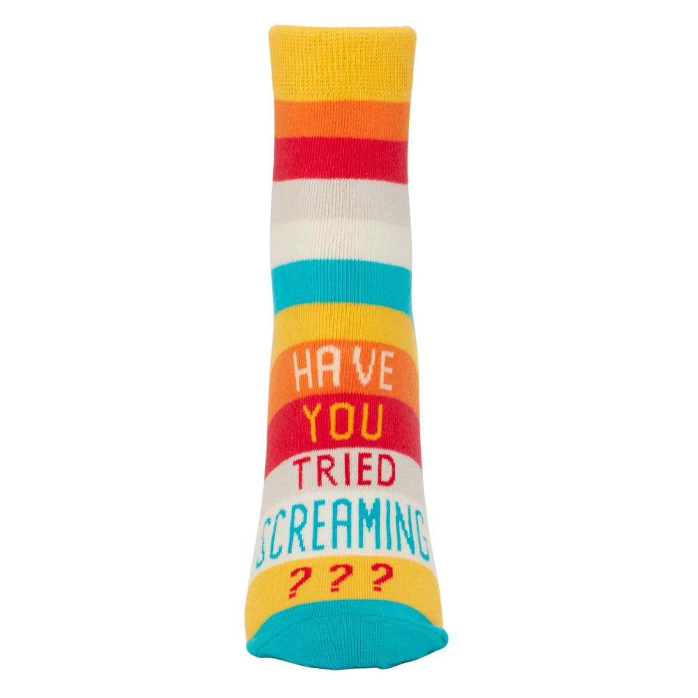 Blue Q Socks & Tees Have You Tried Screaming? Ankle Socks