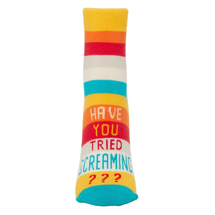 Blue Q Socks & Tees Have You Tried Screaming? Ankle Socks