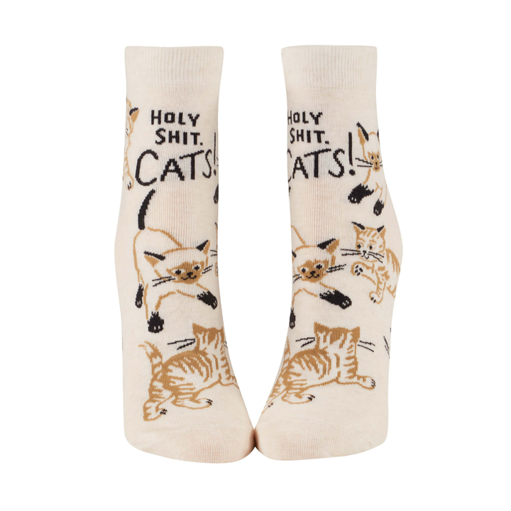Blue Q Socks & Tees Holy Sh*t, Cats! Women's Ankle Socks