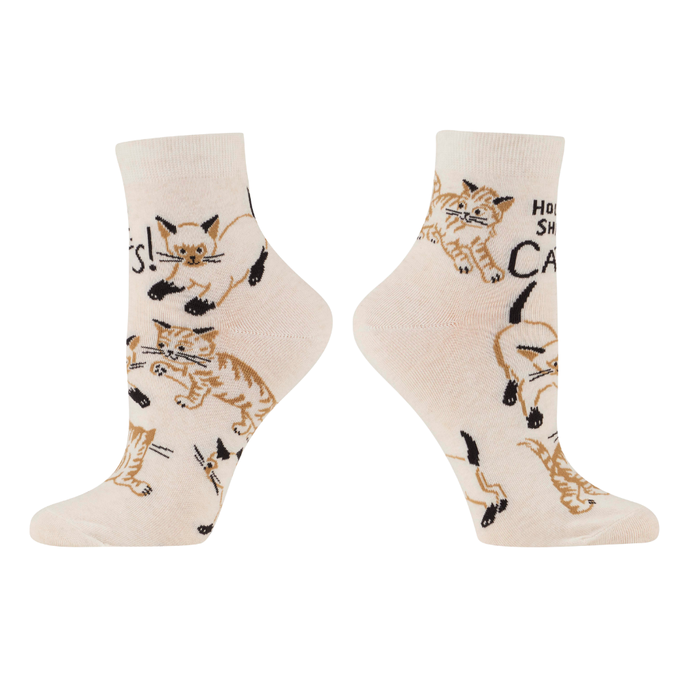 Blue Q Socks & Tees Holy Sh*t, Cats! Women's Ankle Socks