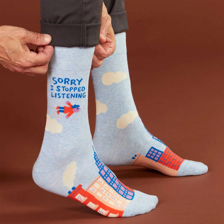 Blue Q Socks & Tees I Stopped Listening Men's Socks