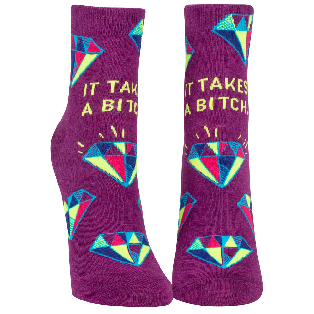 Blue Q Socks & Tees It Takes A Bitch Woman's Socks