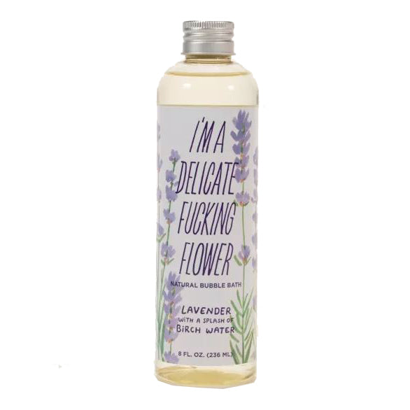 Blue Q Socks & Tees Lavender Birch I'm A Delicate F-cking Flower Bubble Bath