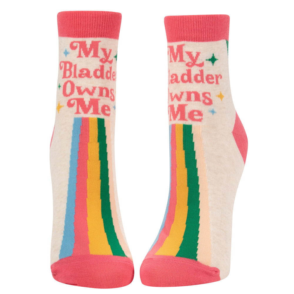 Blue Q Socks & Tees My Bladder Owns Me Ankle  Women's Socks