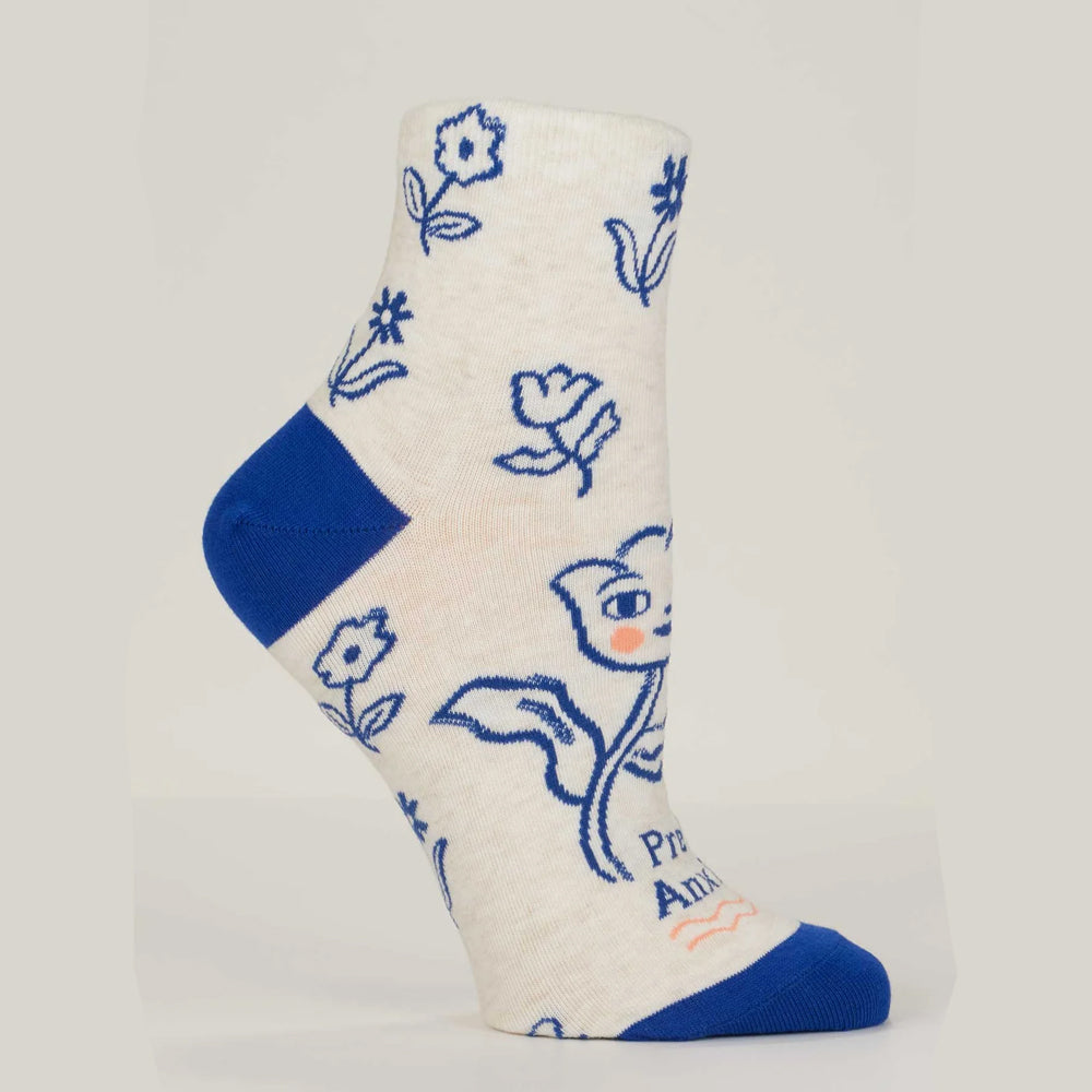 Blue Q Socks & Tees Pretty Anxious Ankle Socks