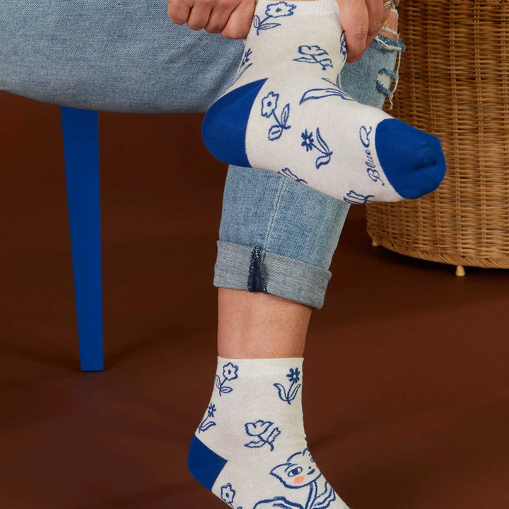 Blue Q Socks & Tees Pretty Anxious Ankle Socks
