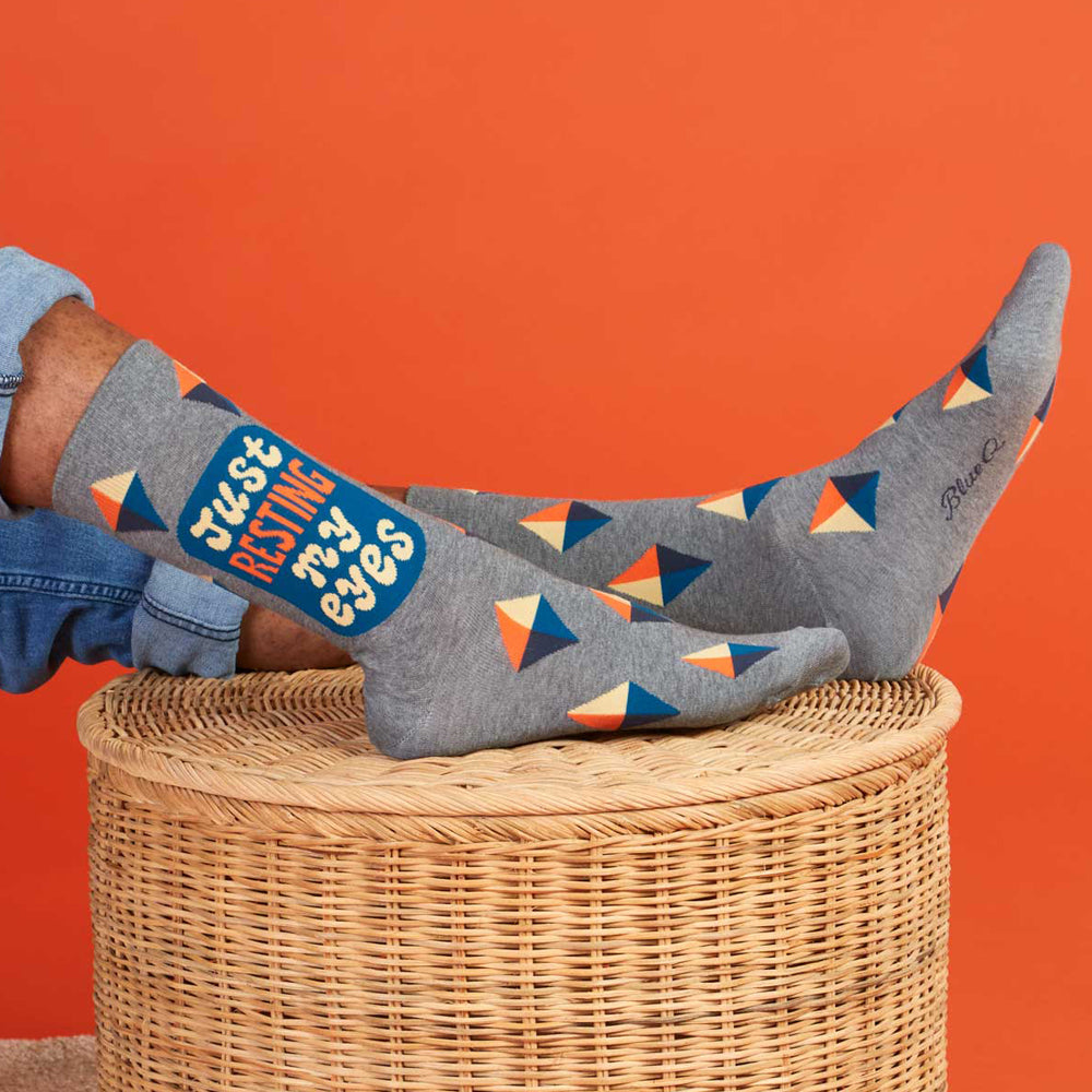 Blue Q Socks & Tees Resting My Eyes Men's Socks