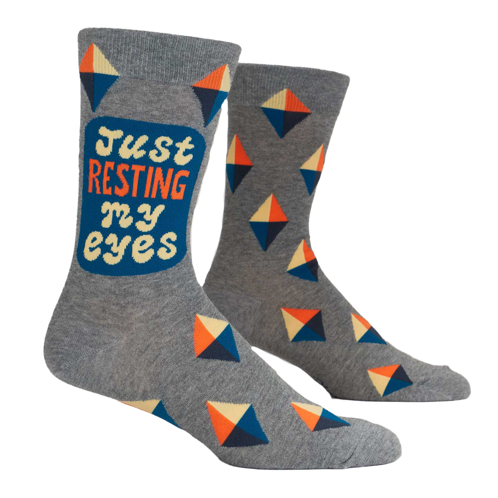 Blue Q Socks & Tees Resting My Eyes Men's Socks