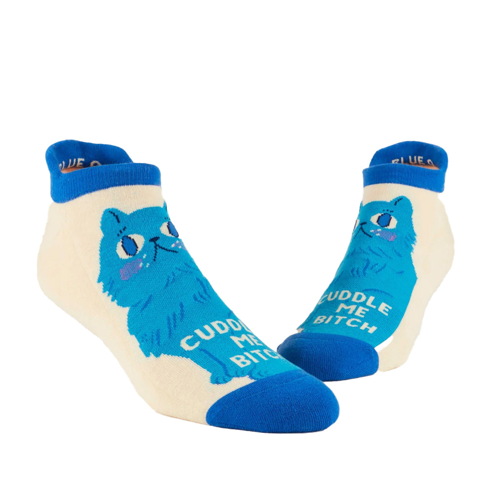 Blue Q Socks & Tees S/M Cuddle me Bitch Sneaker Socks