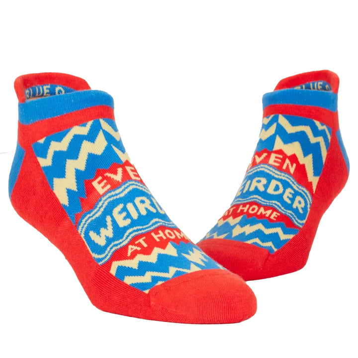 Blue Q Socks & Tees S/M Even Weirder at Home Sneaker Socks