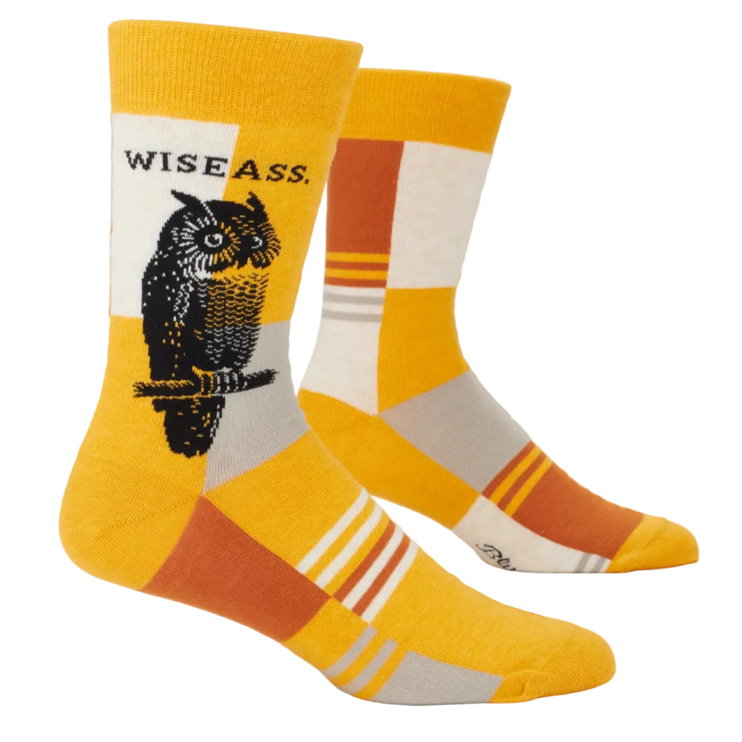 Blue Q Socks & Tees Wiseass Men's Crew Socks