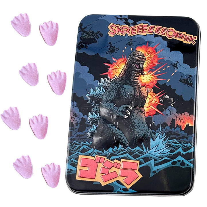 Boston America Candy Godzilla Hot Cinnamon Stompers Candy Tin
