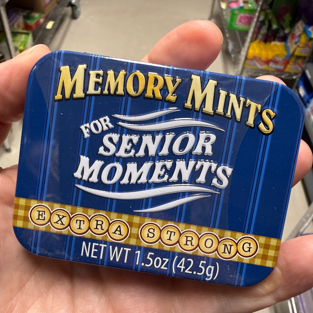 Boston America Candy Memory Mints for Senior Moments Tin