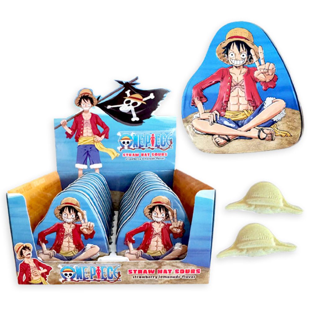 Boston America Candy One Piece Straw Hat Sours Tin