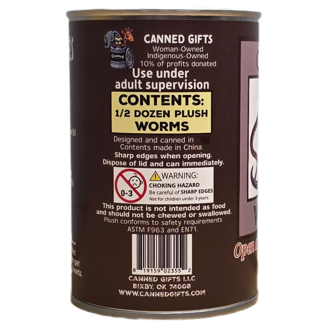 Canned Gifts Funny Novelties Can O' Worms
