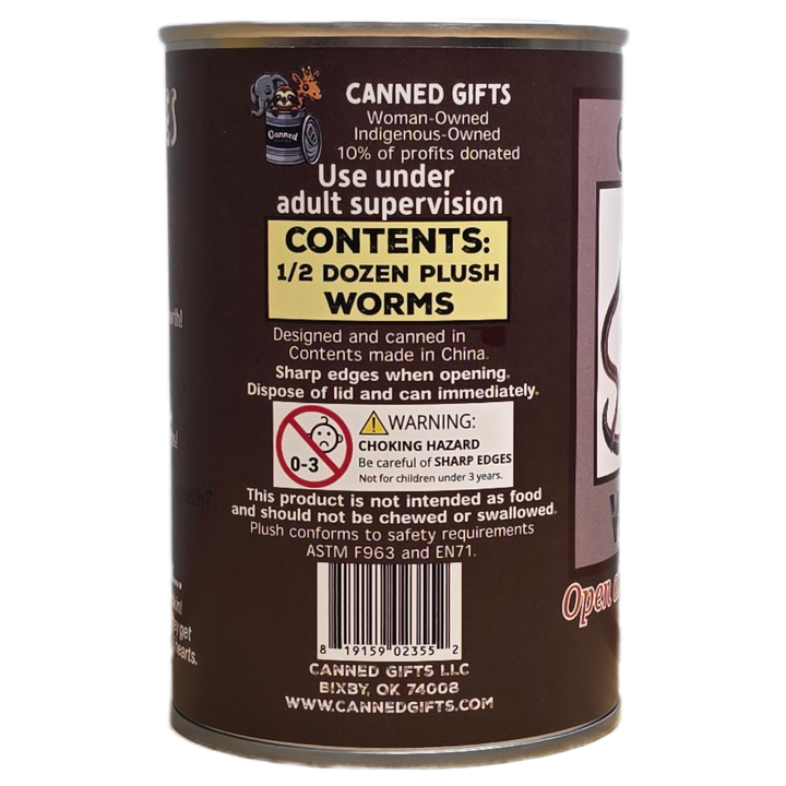 Canned Gifts Funny Novelties Can O' Worms