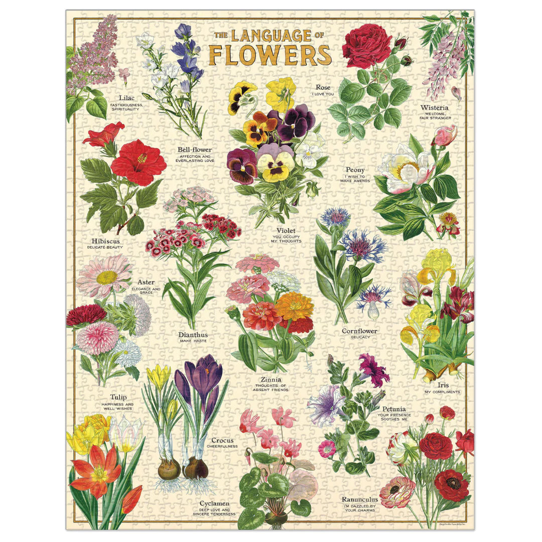 Cavallini Papers & Co Puzzles Language of Flowers 1,000 Piece Puzzle