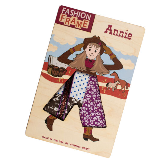 Channel Craft Toy Creative Annie Oakley Wood & Cloth Fashion Frames