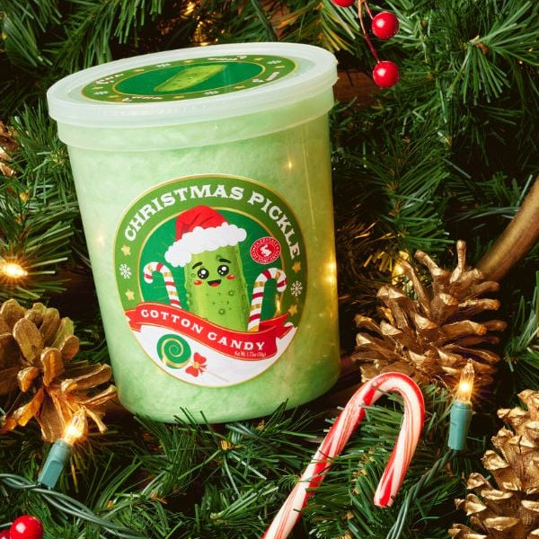 Chocolate Storybook Candy Christmas Pickle Cotton Candy