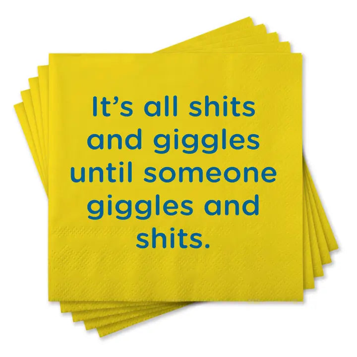Chris’s Stuff Inc. Kitchen & Table Shits and Giggles - 25 Cocktail Napkins