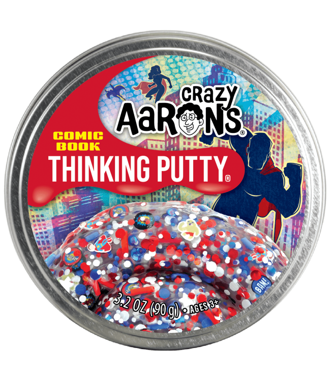 Crazy Aaron's Putty World Toy Creative Comic Book Trendsetter Crazy Aaron's Putty - 4" Tin