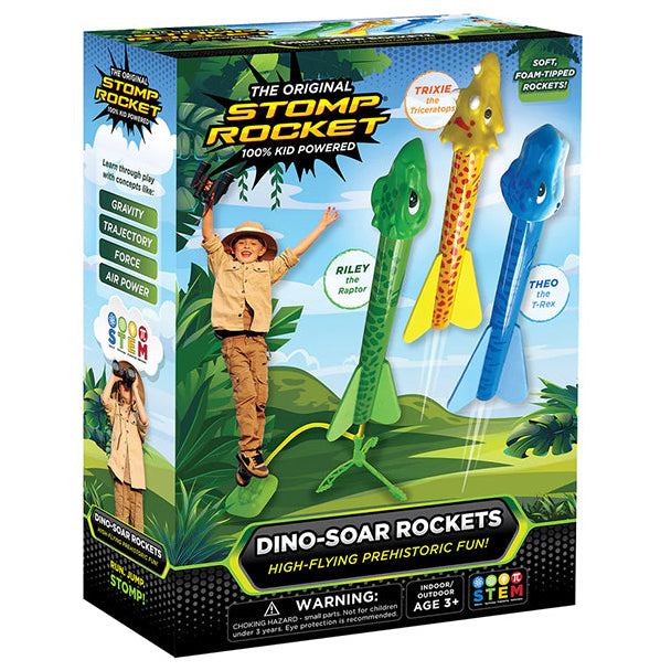 D & L Stomprockets Toy Outdoor Fun Dino-Soar Stomp Rocket Kit