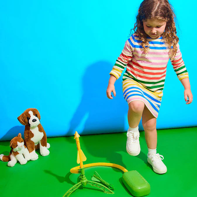 D & L Stomprockets Toy Outdoor Fun Dino-Soar Stomp Rocket Kit