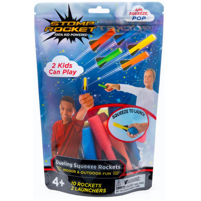 D & L Stomprockets Toy Outdoor Fun Dueling Squeeze Rocket Party Pack