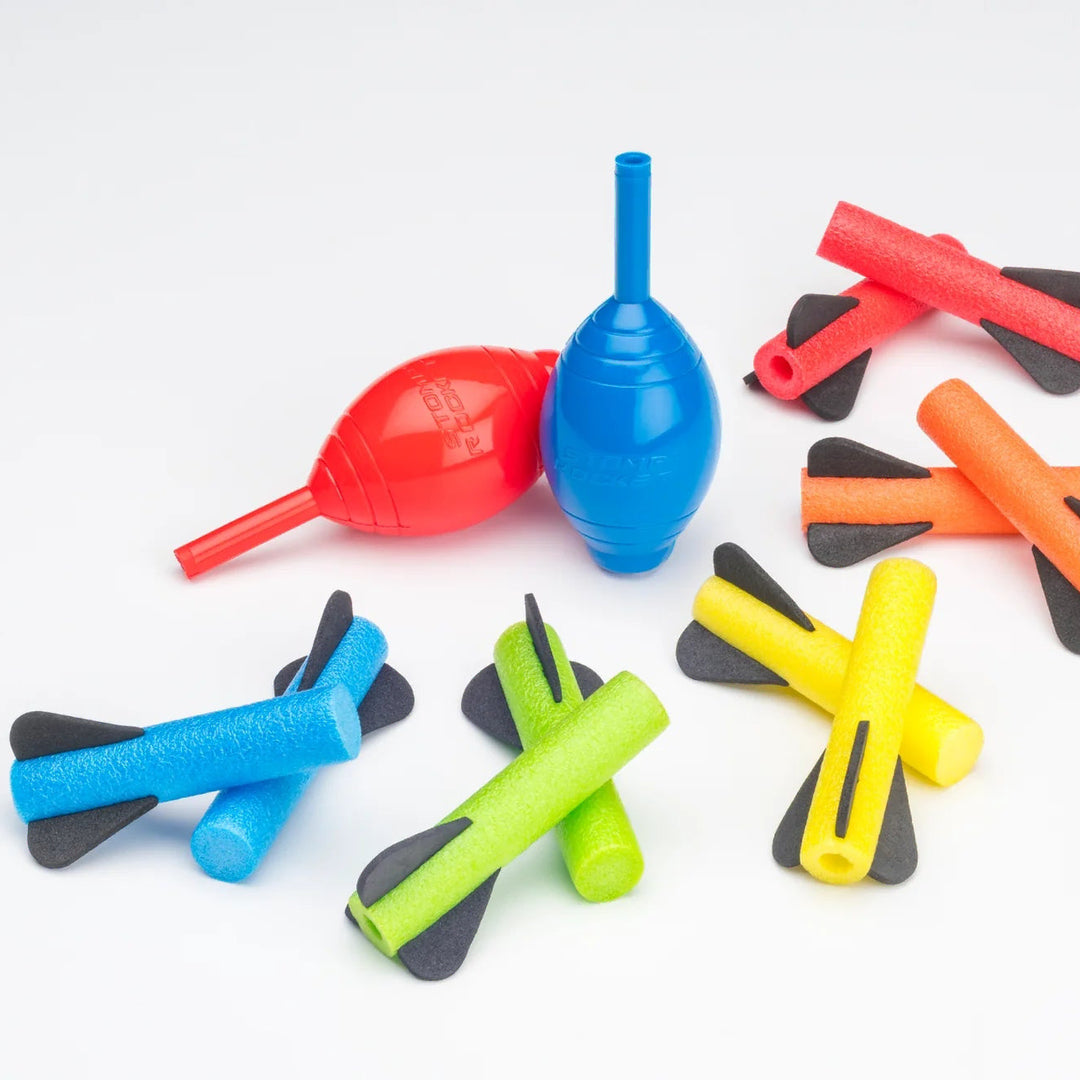 D & L Stomprockets Toy Outdoor Fun Dueling Squeeze Rocket Party Pack