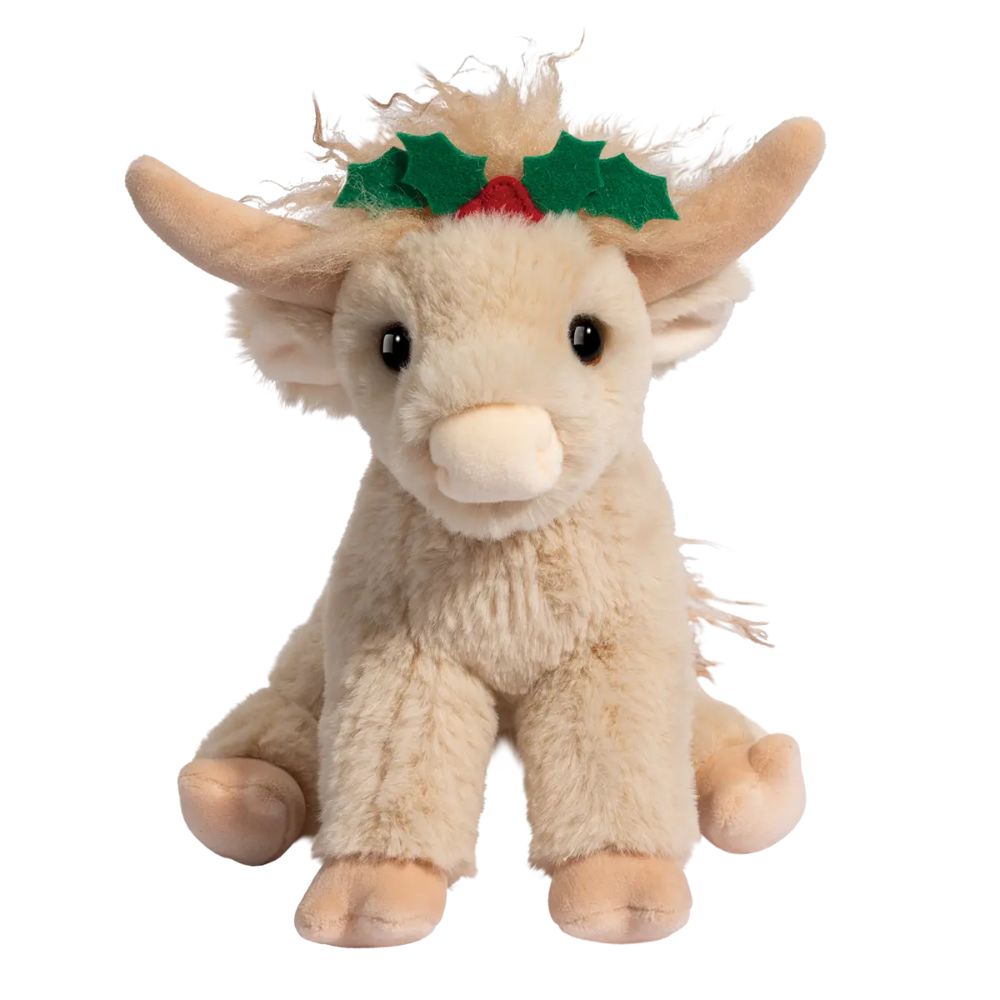 Douglas Toy Stuffed Plush Laddie Holiday Highland Cow Mini Soft