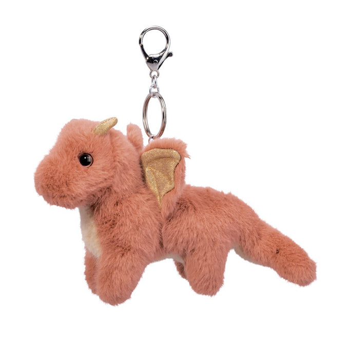 Douglas Toy Stuffed Plush Pink Dragon Bag Charm