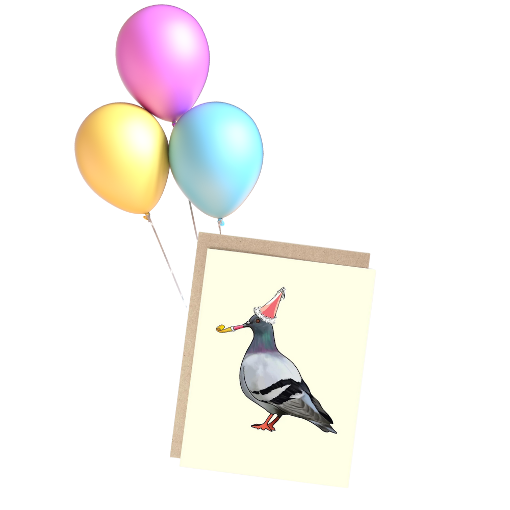 Drawn Goods Greeting Cards Birthday Party Pigeon Card
