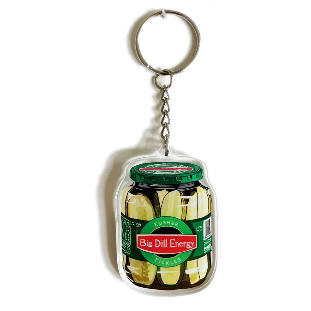 Drawn Goods Pins & Patches Dill Pickle Jar Keychain