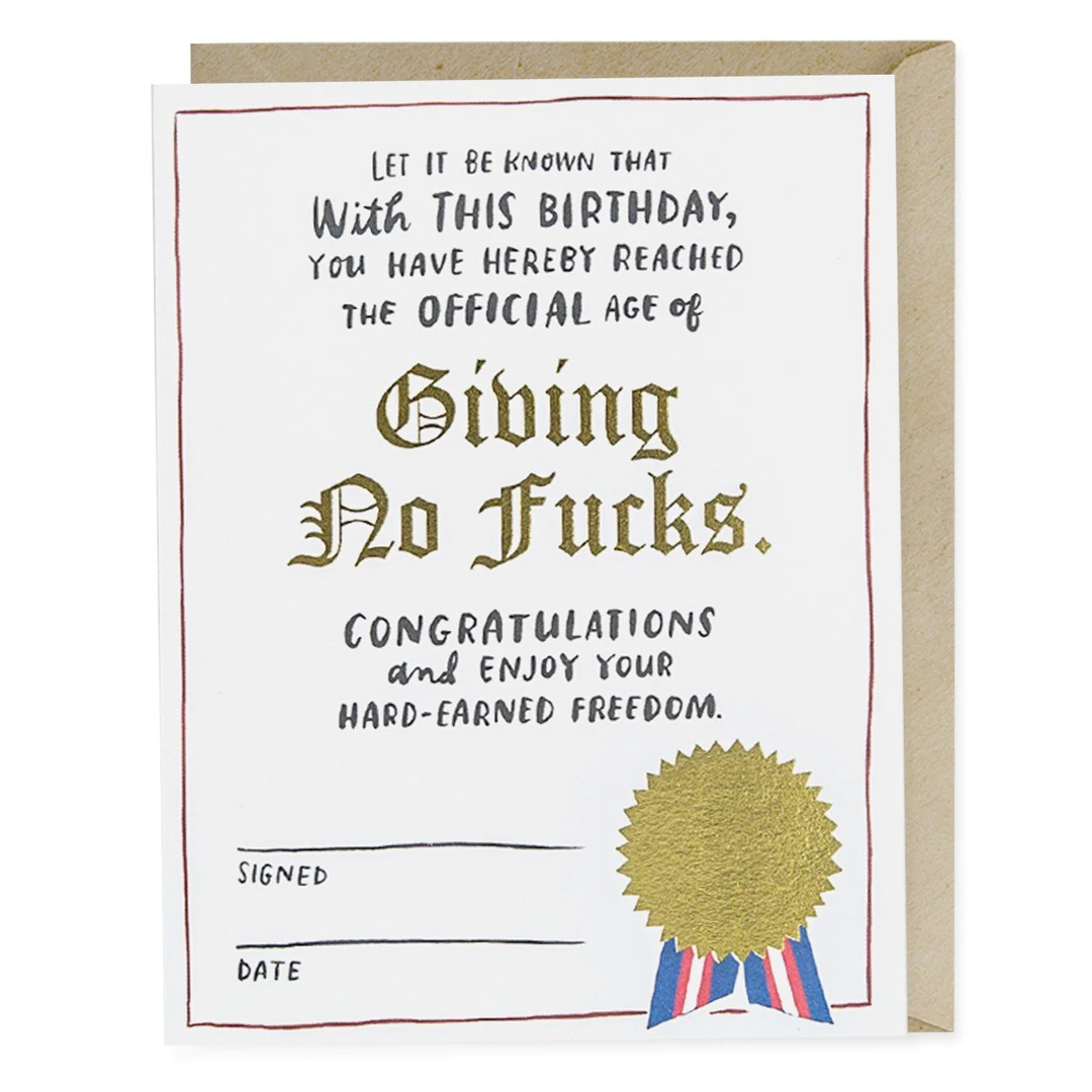 Em & Friends Greeting Cards Decree Birthday - Foil