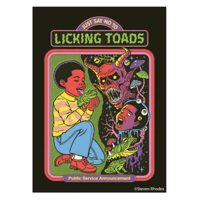 Ephemera Magnets & Stickers Magnet: Let's Just Say No To Licking Toads