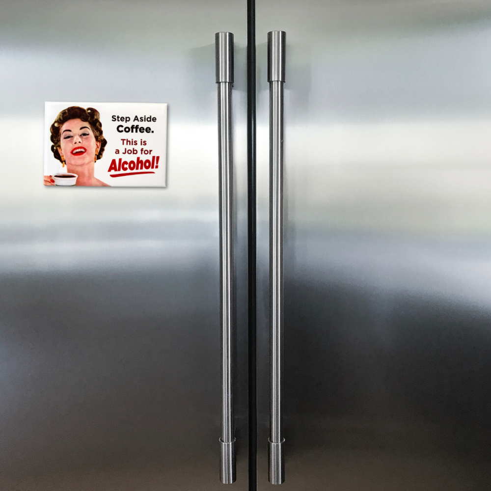Ephemera Magnets & Stickers Step aside coffee. This is a job for alcohol! Magnet